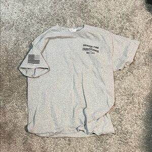 Gildan Gray Denver Fire Short Sleeve Tee